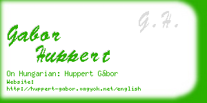 gabor huppert business card